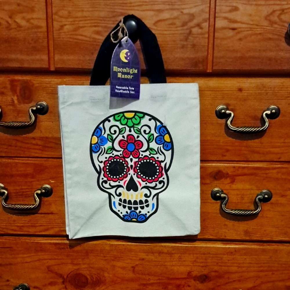 Moonlight Manor Sugar Skull Tote Bag